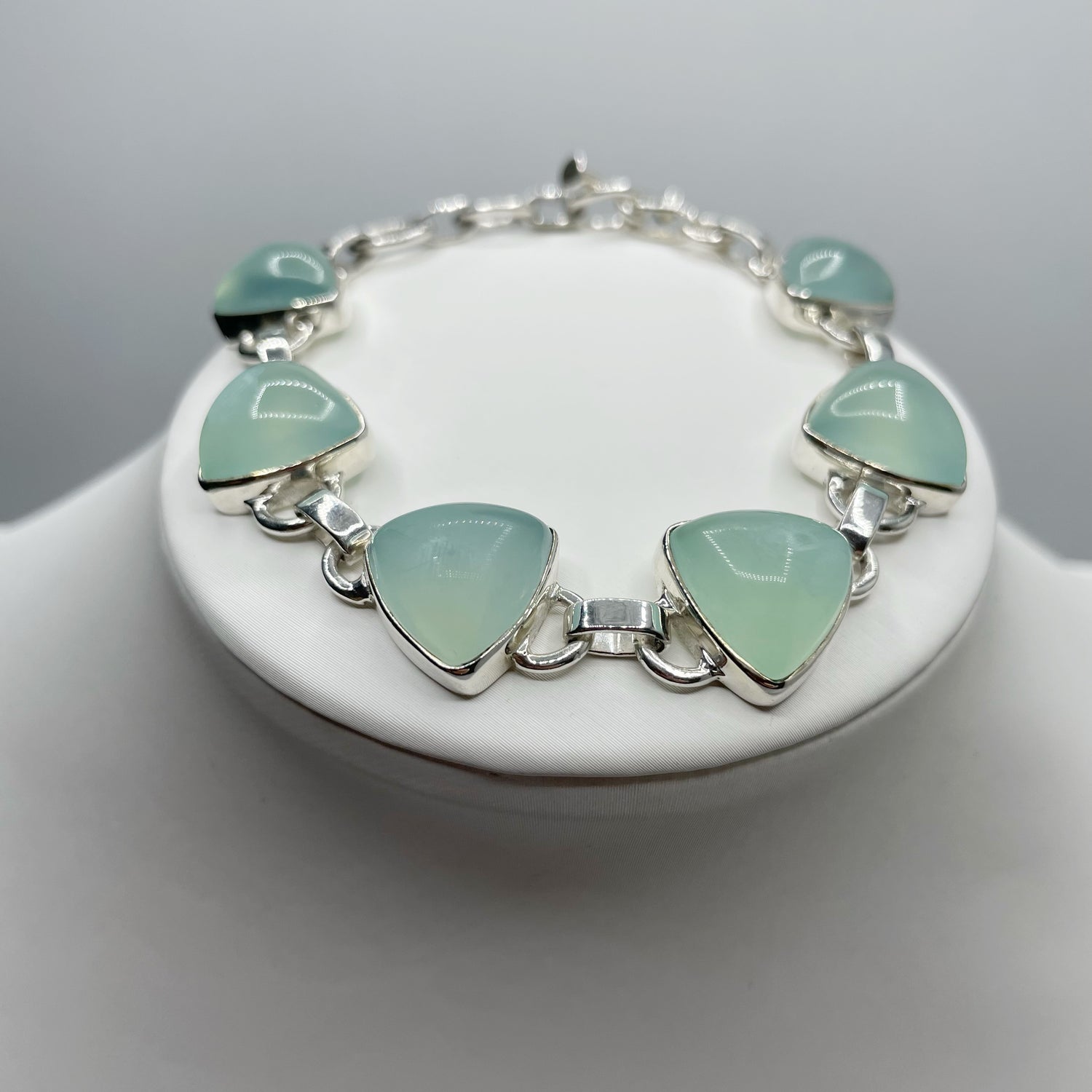 Bracciale Calcedonio Acqua e Argento 925