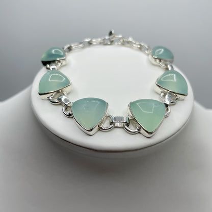Bracciale Calcedonio Acqua e Argento 925