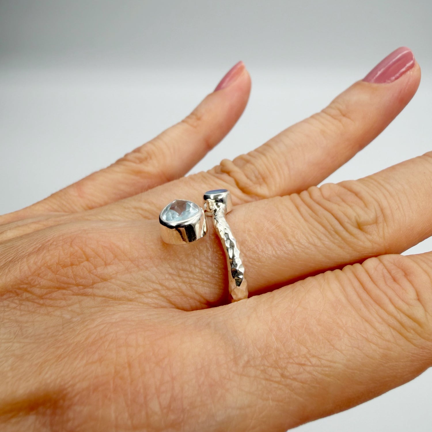 Anello Topazio e Opale Australiano - Argento 925