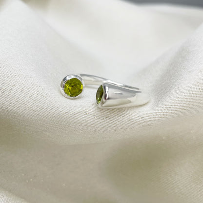 Anello Double Peridoto e Argento 925