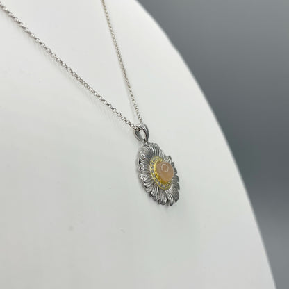 Set Pietra di Luna - Ciondolo e Orecchini, Argento 925