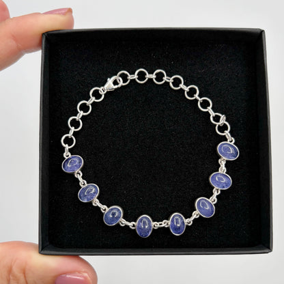 Bracciale Tanzanite e Argento 925 - Ovale