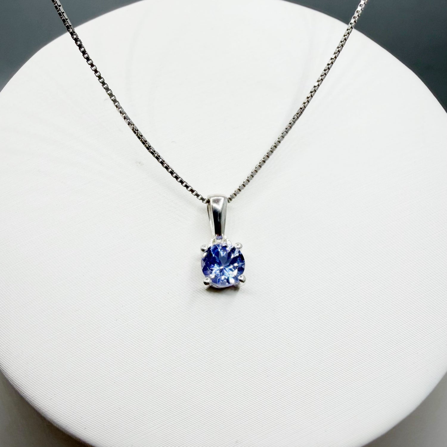 Ciondolo Punto Luce Tanzanite Argento 925 - Tondo