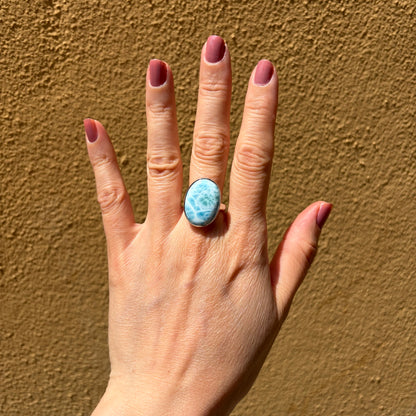 Anello Larimar Argento 925 - Ovale