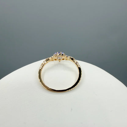Anello Tanzanite GOLD | Argento 925 placcato oro 14k - NON REGOLABILE