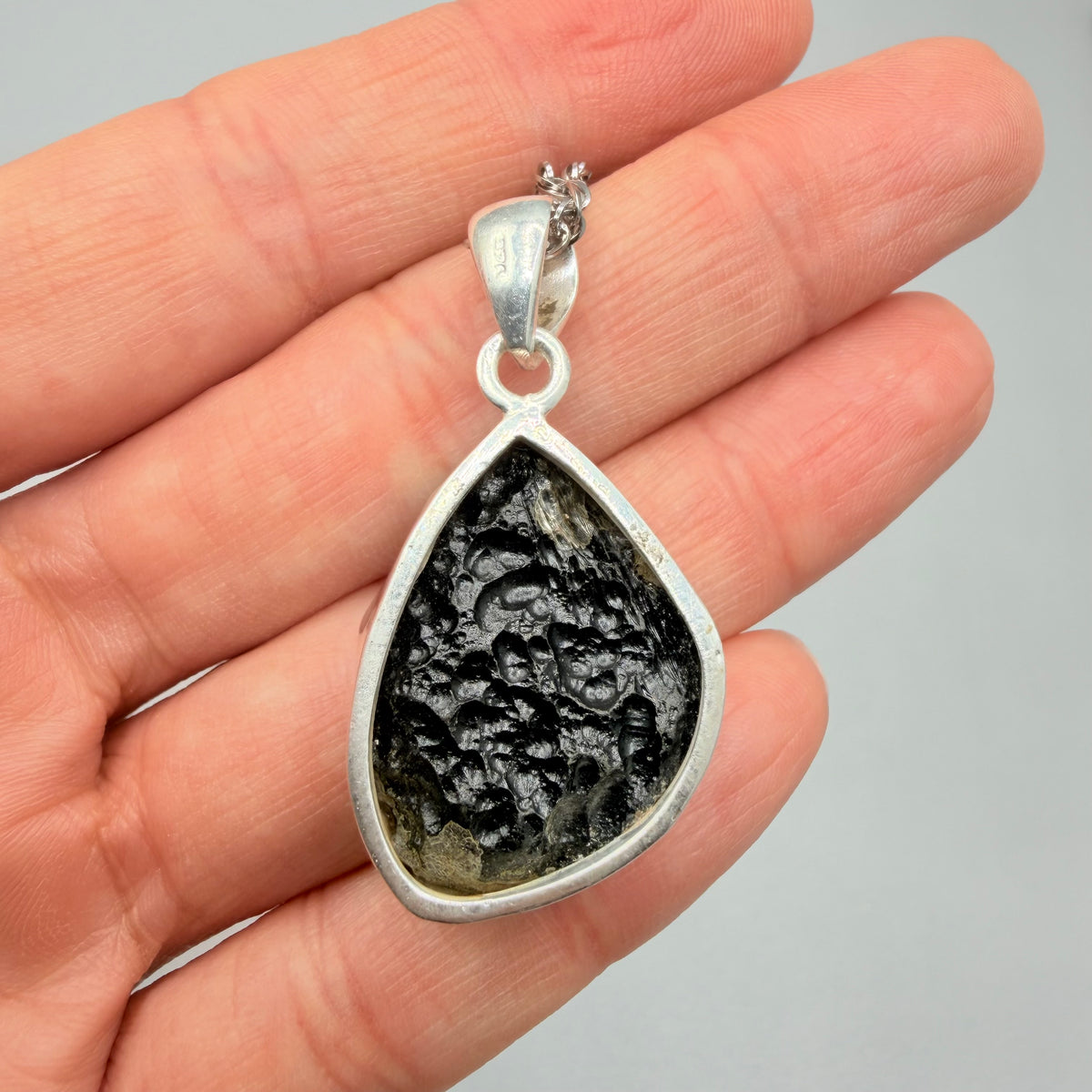 Ciondolo Tektite e Argento 925
