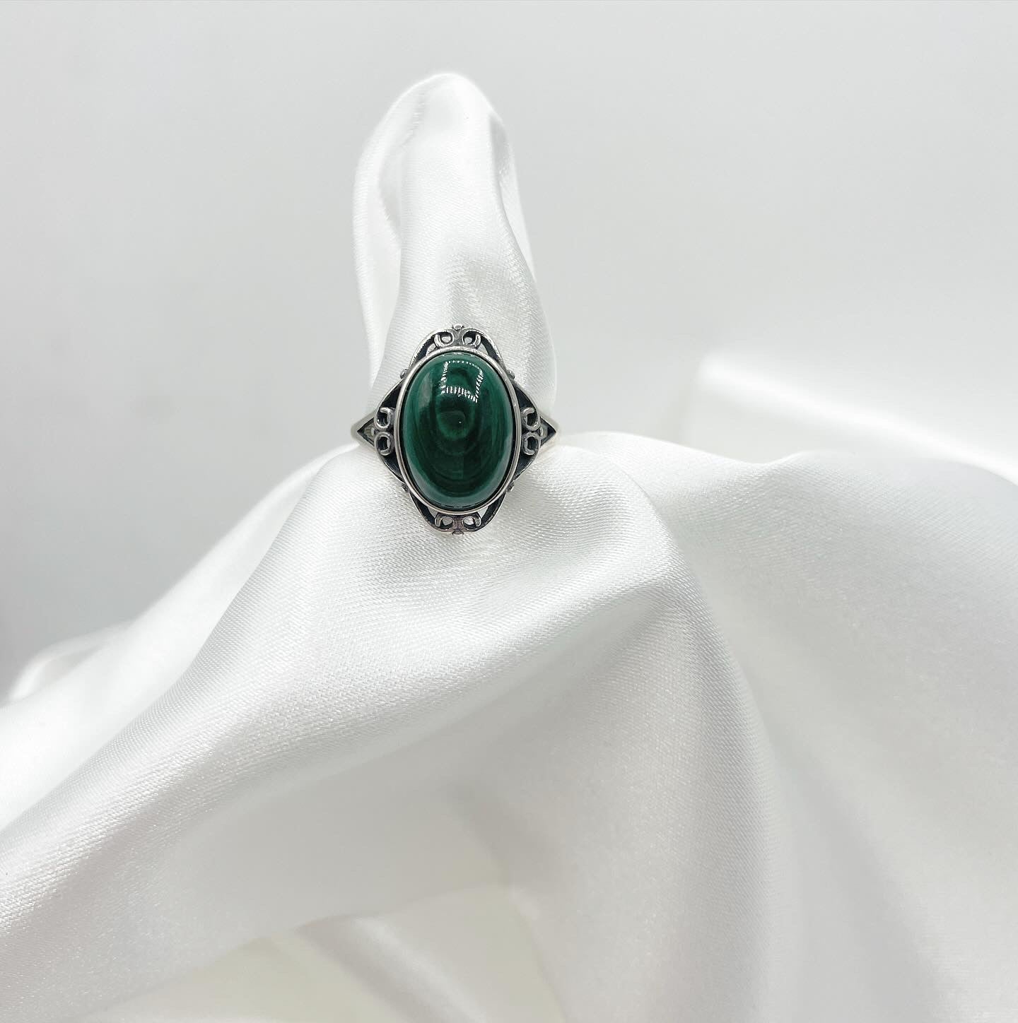 Anello Luce - Malachite e Argento 925