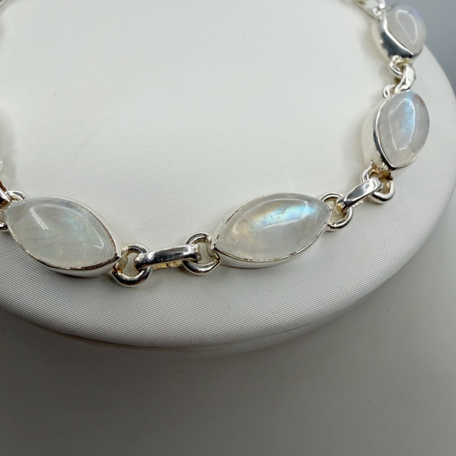 Bracciale Labradorite Bianca e Argento 925
