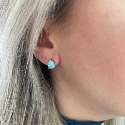 Orecchini a Lobo Larimar Argento 925 - Goccia
