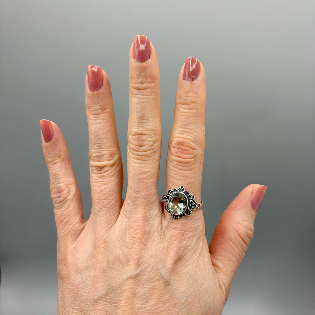 Anello Prasiolite e Argento 925 - Decor
