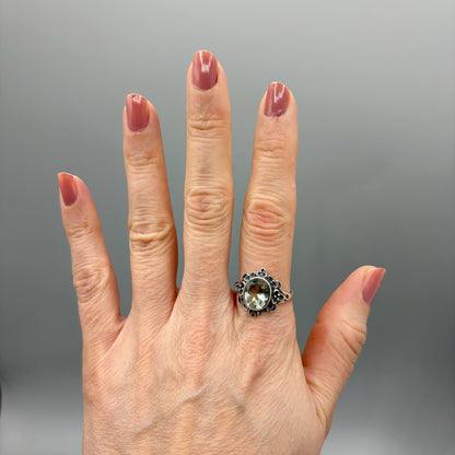 Anello Prasiolite e Argento 925 - Decor