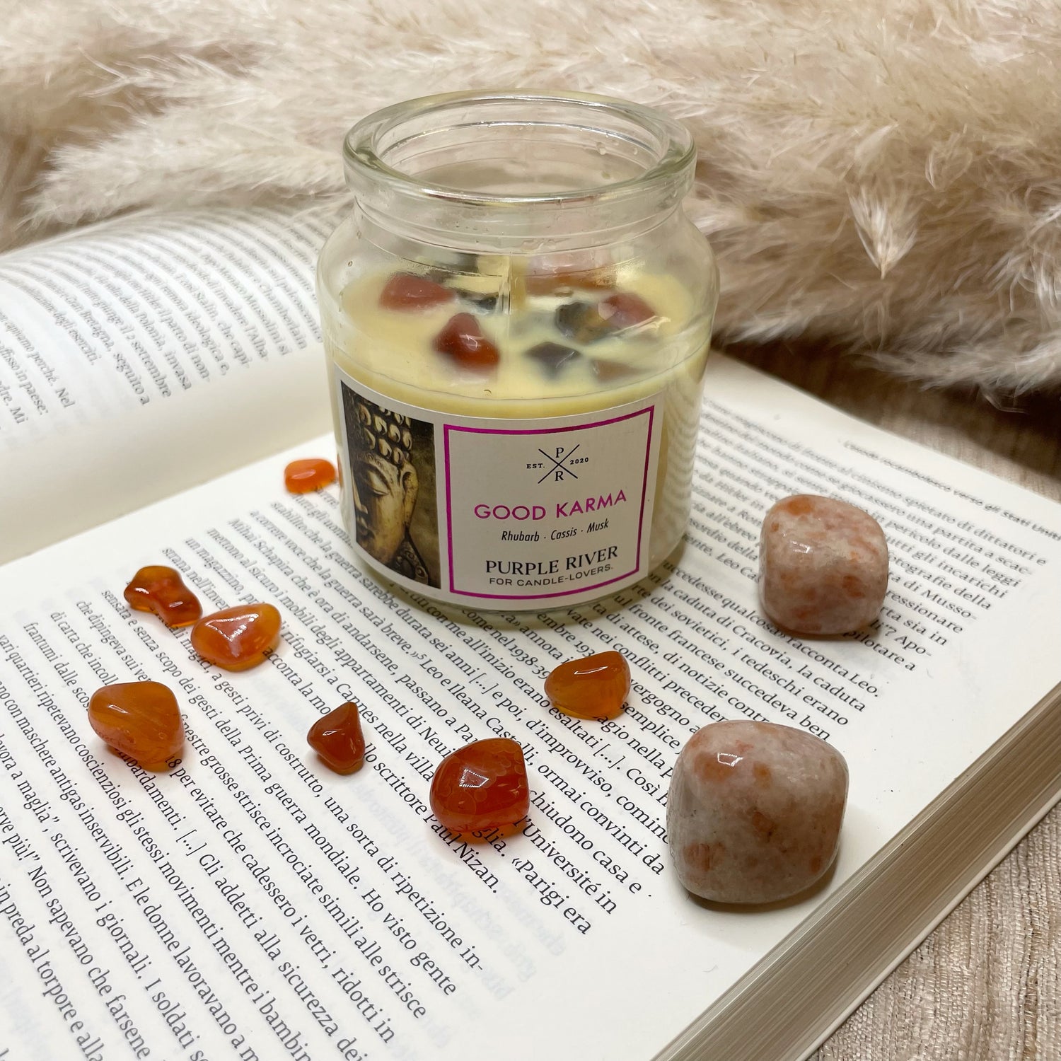 Candela con Cristalli GOOD KARMA - piccola