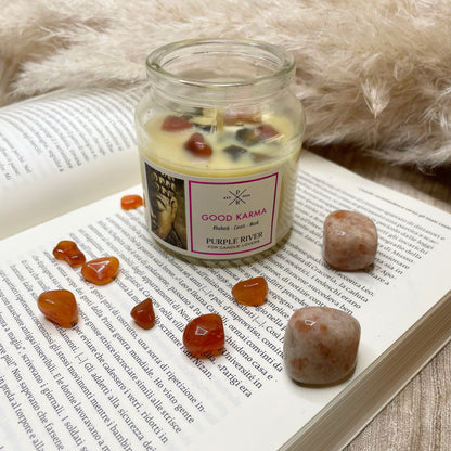 Candela con Cristalli GOOD KARMA - piccola