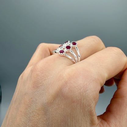Anello Power - Granato e Argento 925