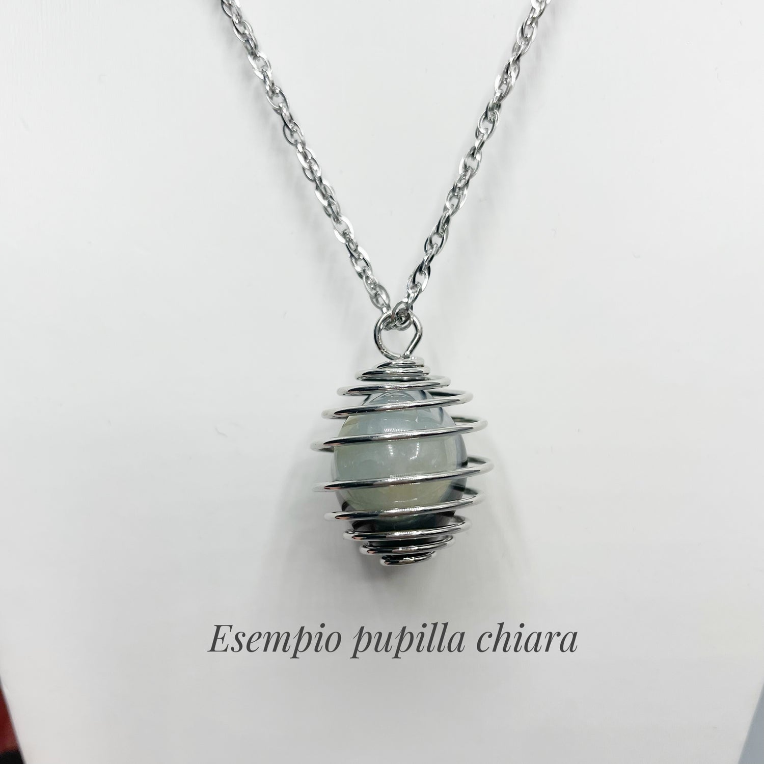 Collana Occhio di Shiva con Gabbietta - Acciaio Inossidabile