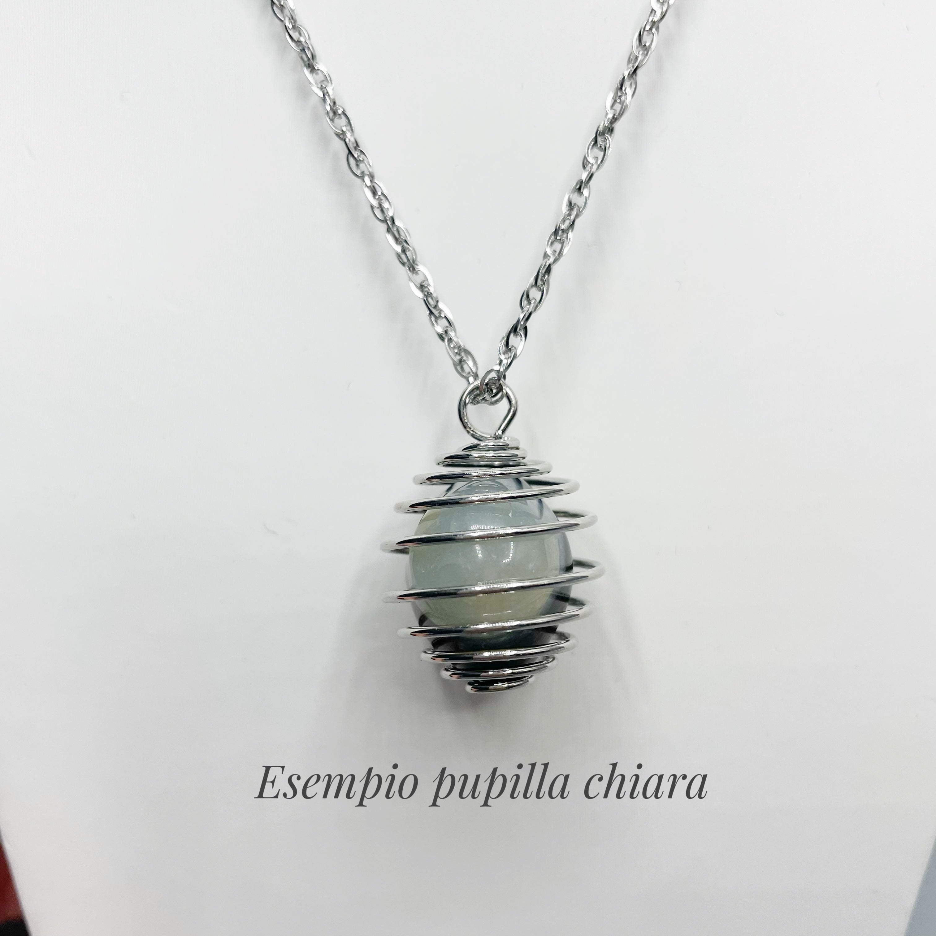 Collana Occhio di Shiva con Gabbietta - Acciaio Inossidabile