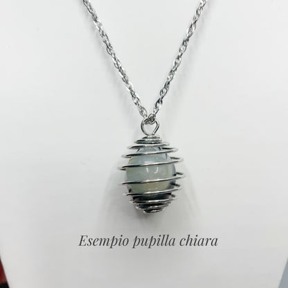 Collana Occhio di Shiva con Gabbietta - Acciaio Inossidabile