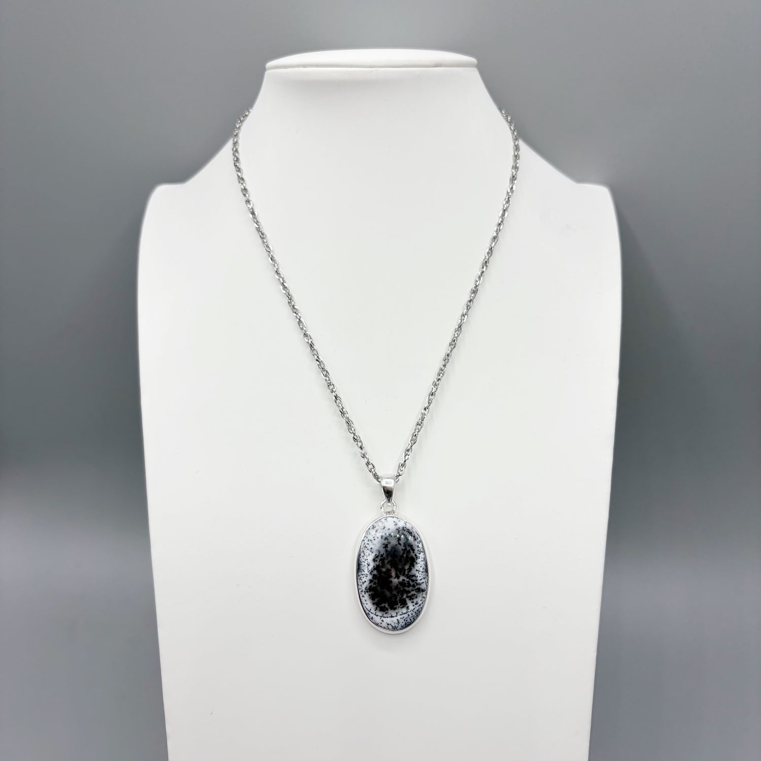 Ciondolo Opale Dendritico e Argento 925