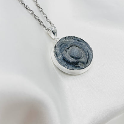 Ciondolo Desert Druzy Tondo - Argento 925