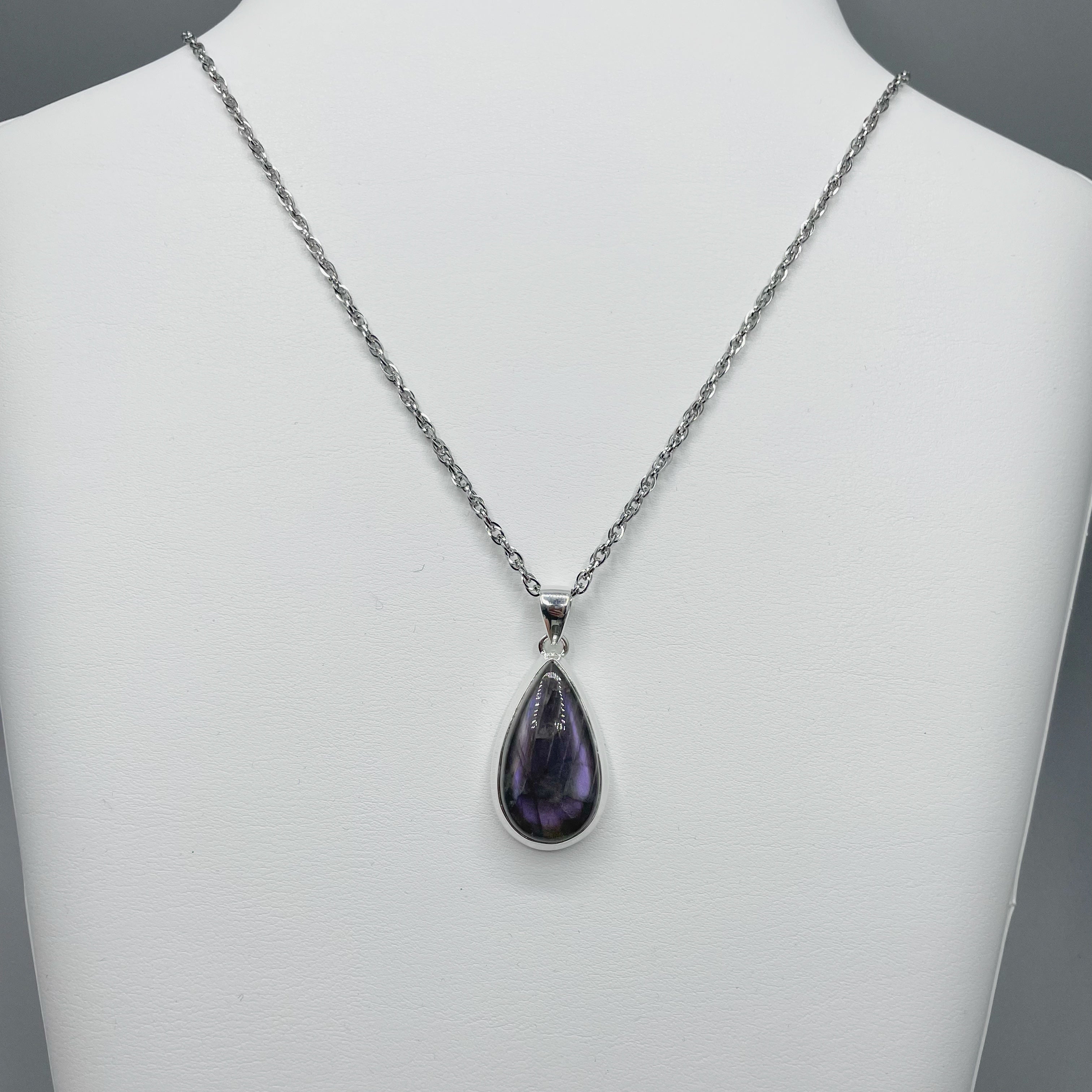 Ciondolo Labradorite Viola - Argento 925