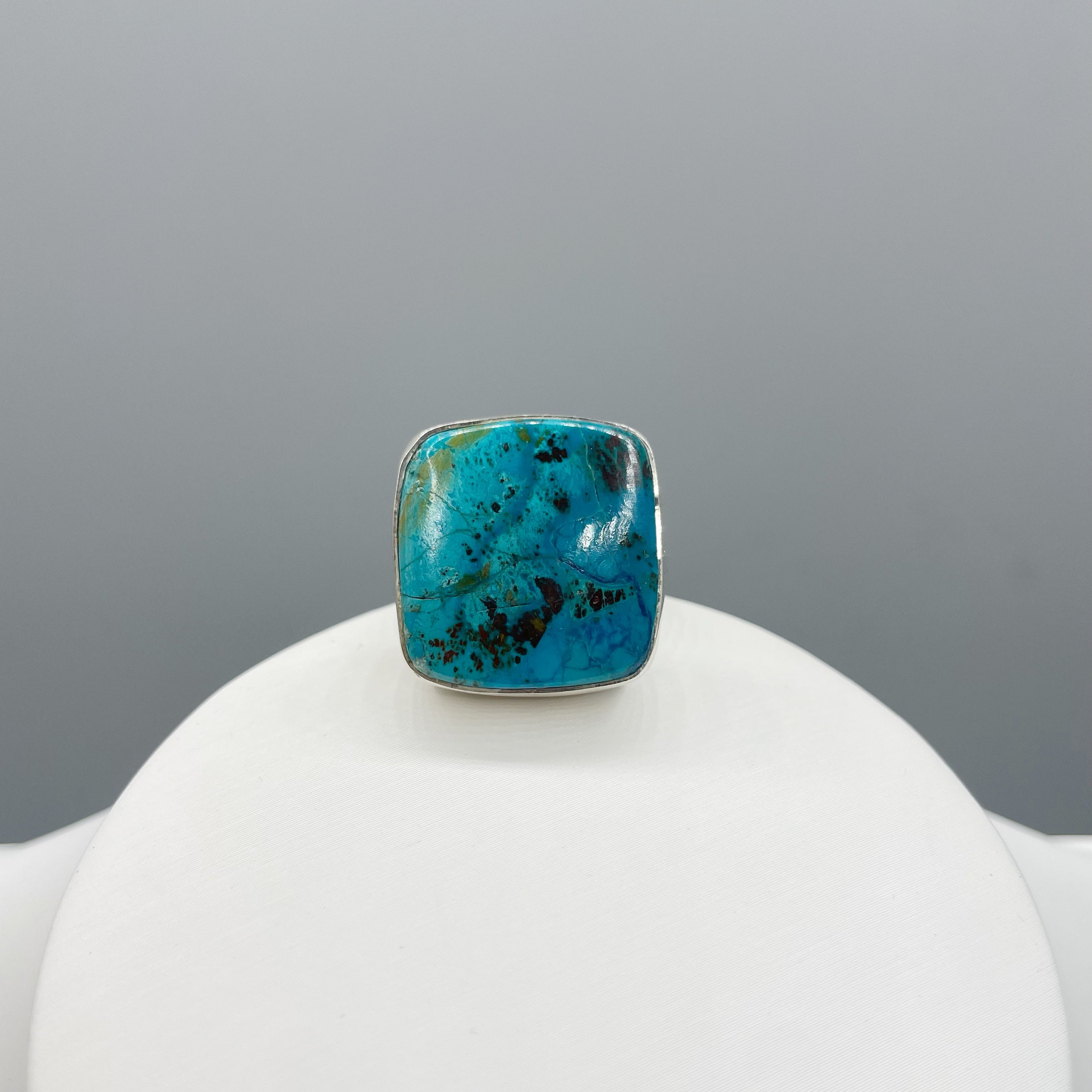 Anello Shattuckite e Argento 925 - Quadrato