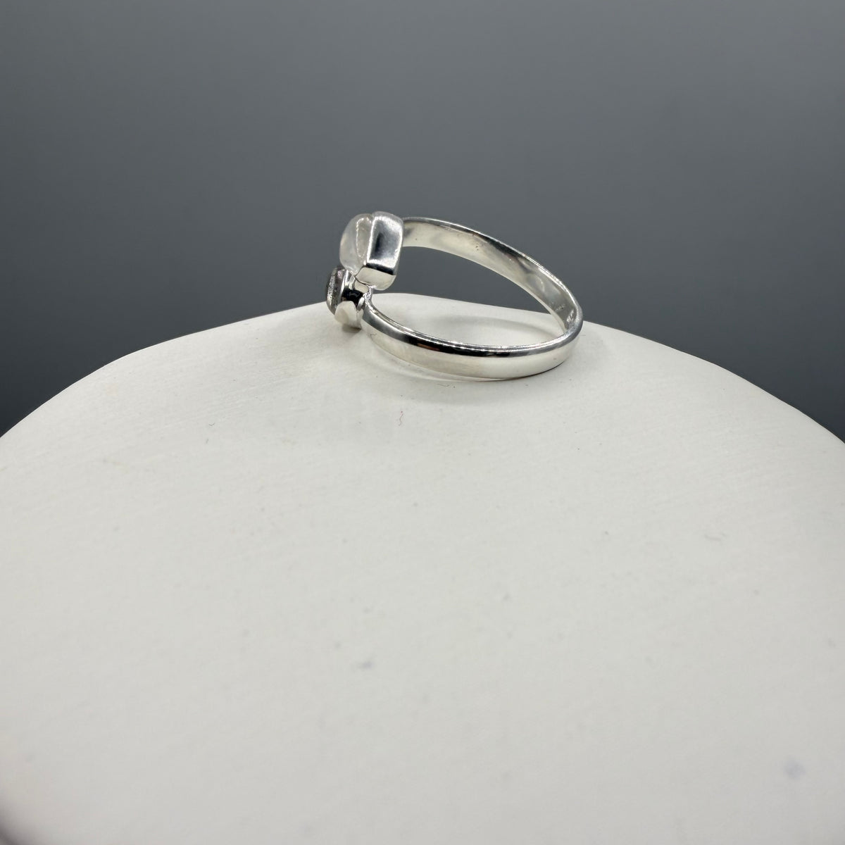 Anello Double Labradorite Bianca - Argento 925