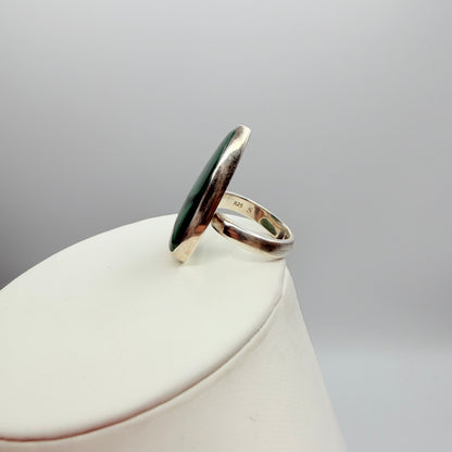 Anello Malachite e Azzurrite Argento 925 - Ovale