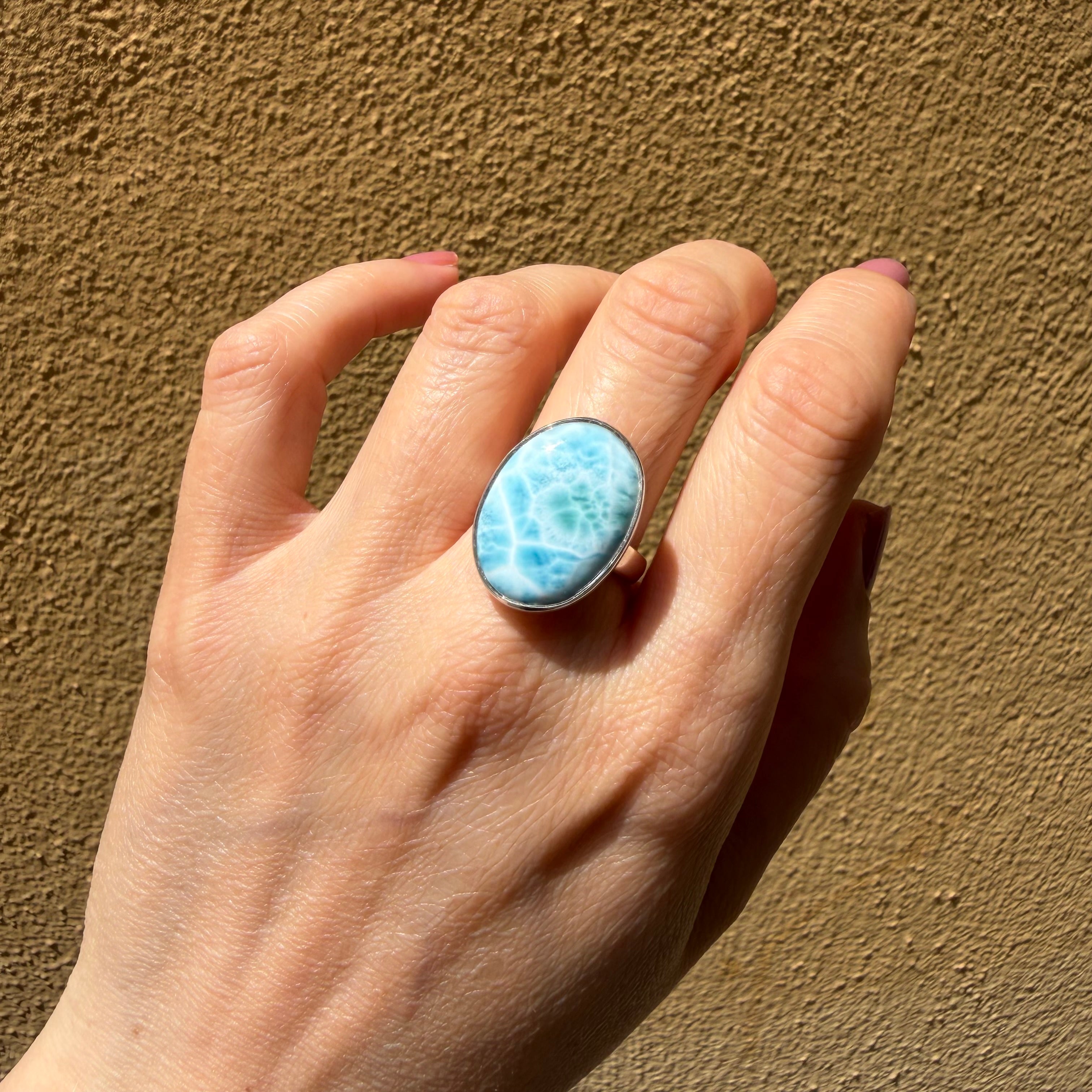 Anello Larimar Argento 925 - Ovale