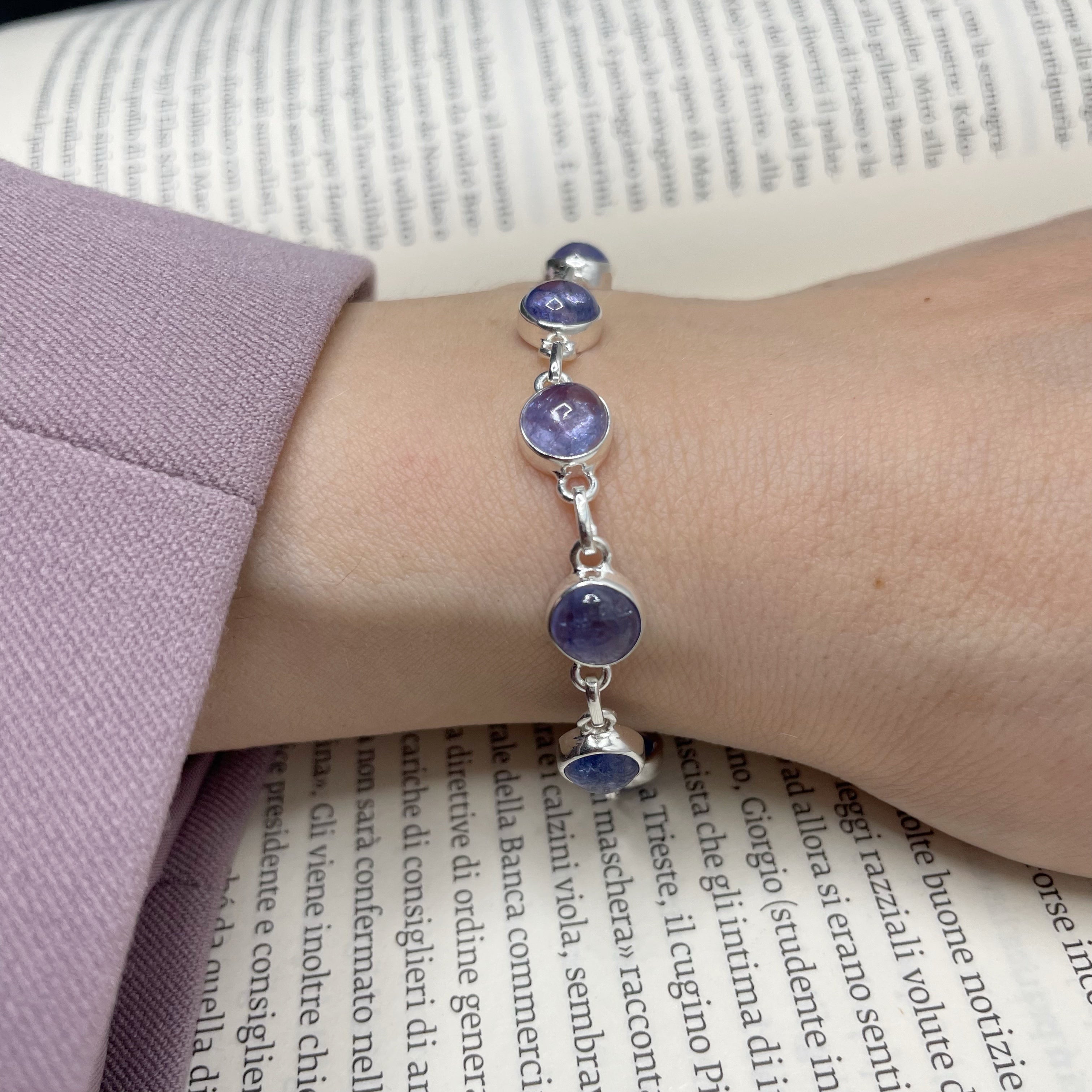 Bracciale Tanzanite e Argento 925 - Tondo