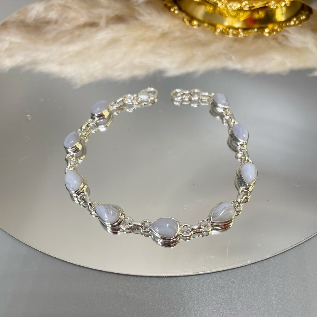 Bracciale Calcedonio e Argento 925