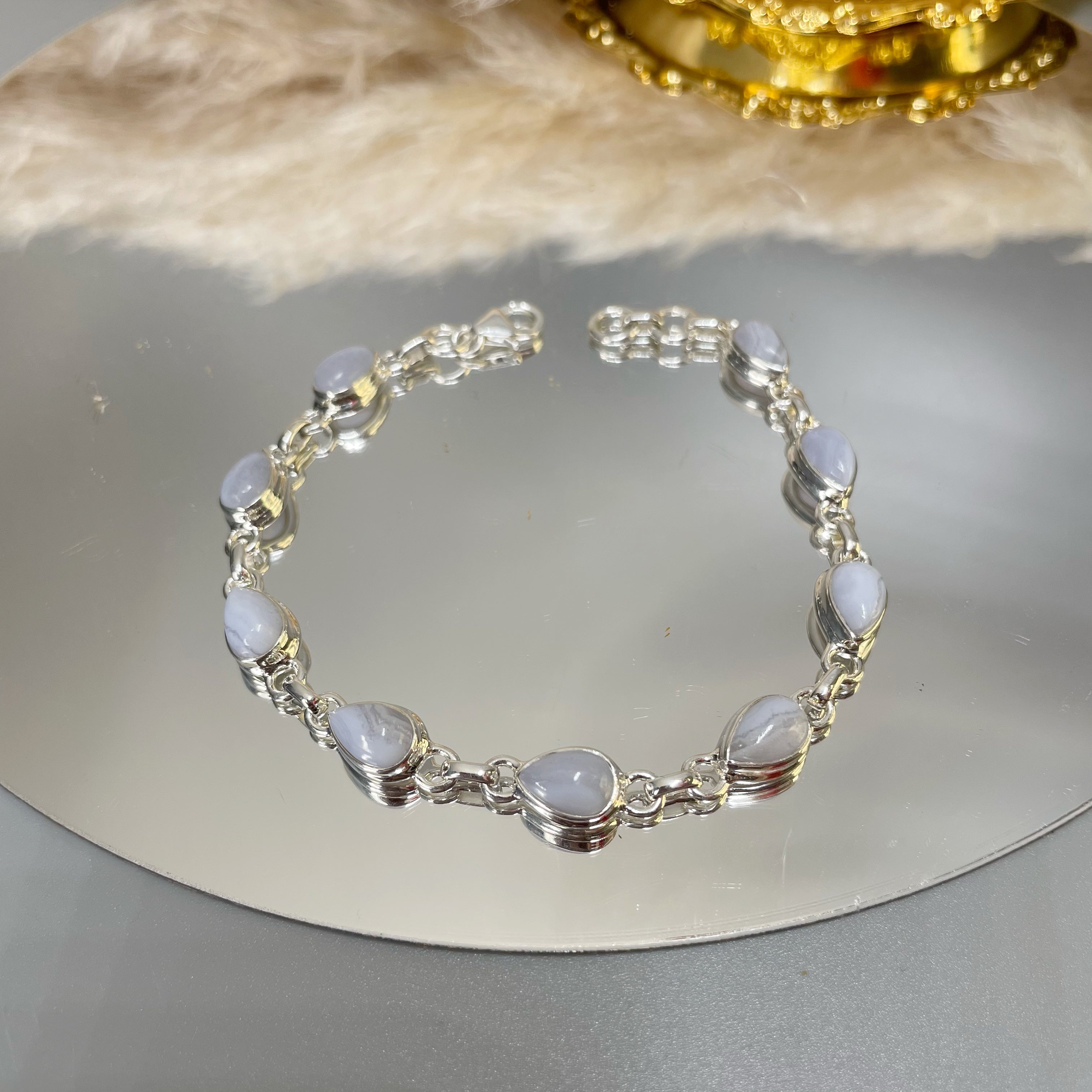Bracciale Calcedonio e Argento 925