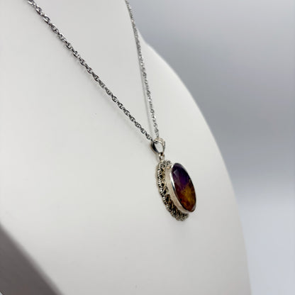 Ciondolo Ametrino Naturale Sfaccettata - Argento 925