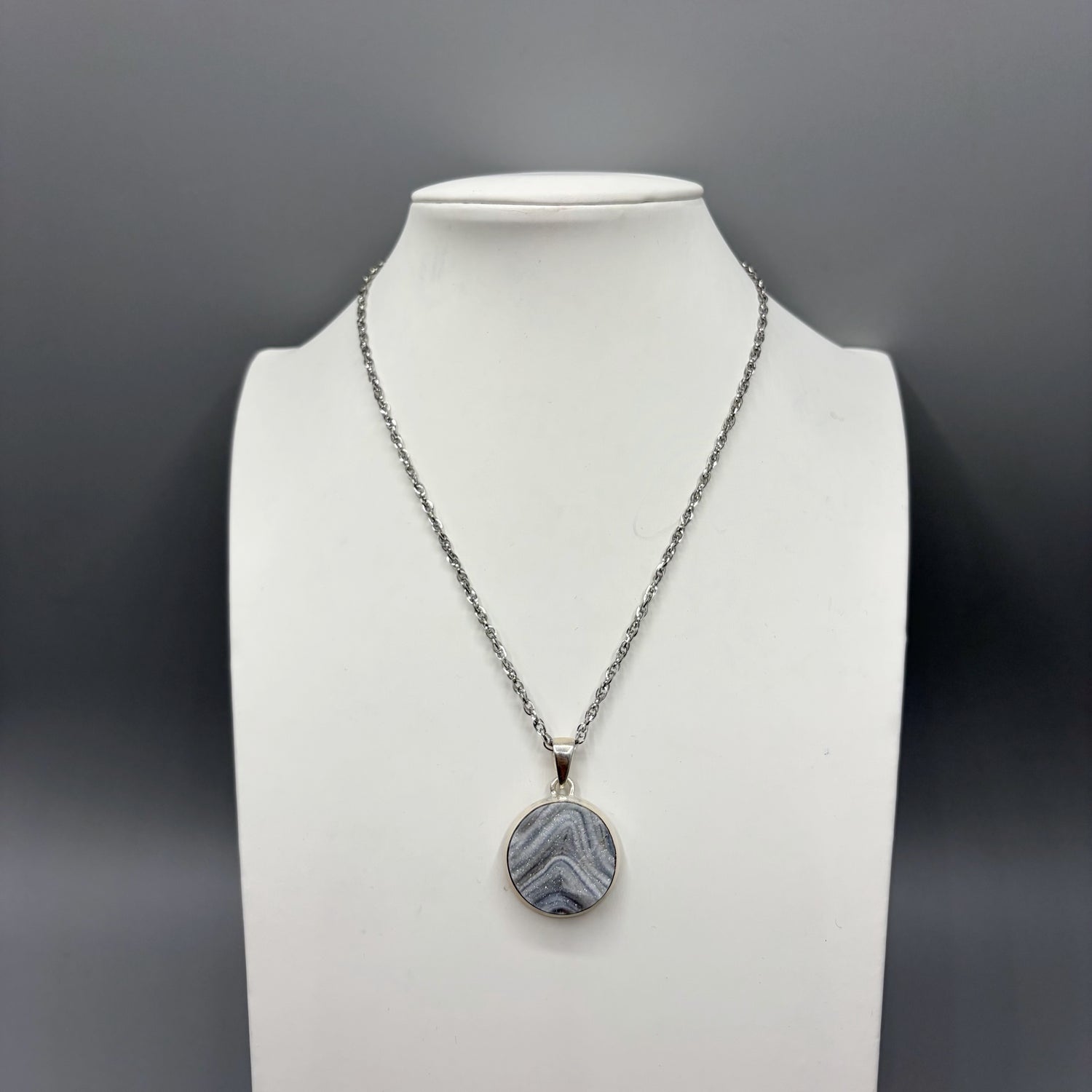 Ciondolo Desert Druzy Argento 925 - Tondo