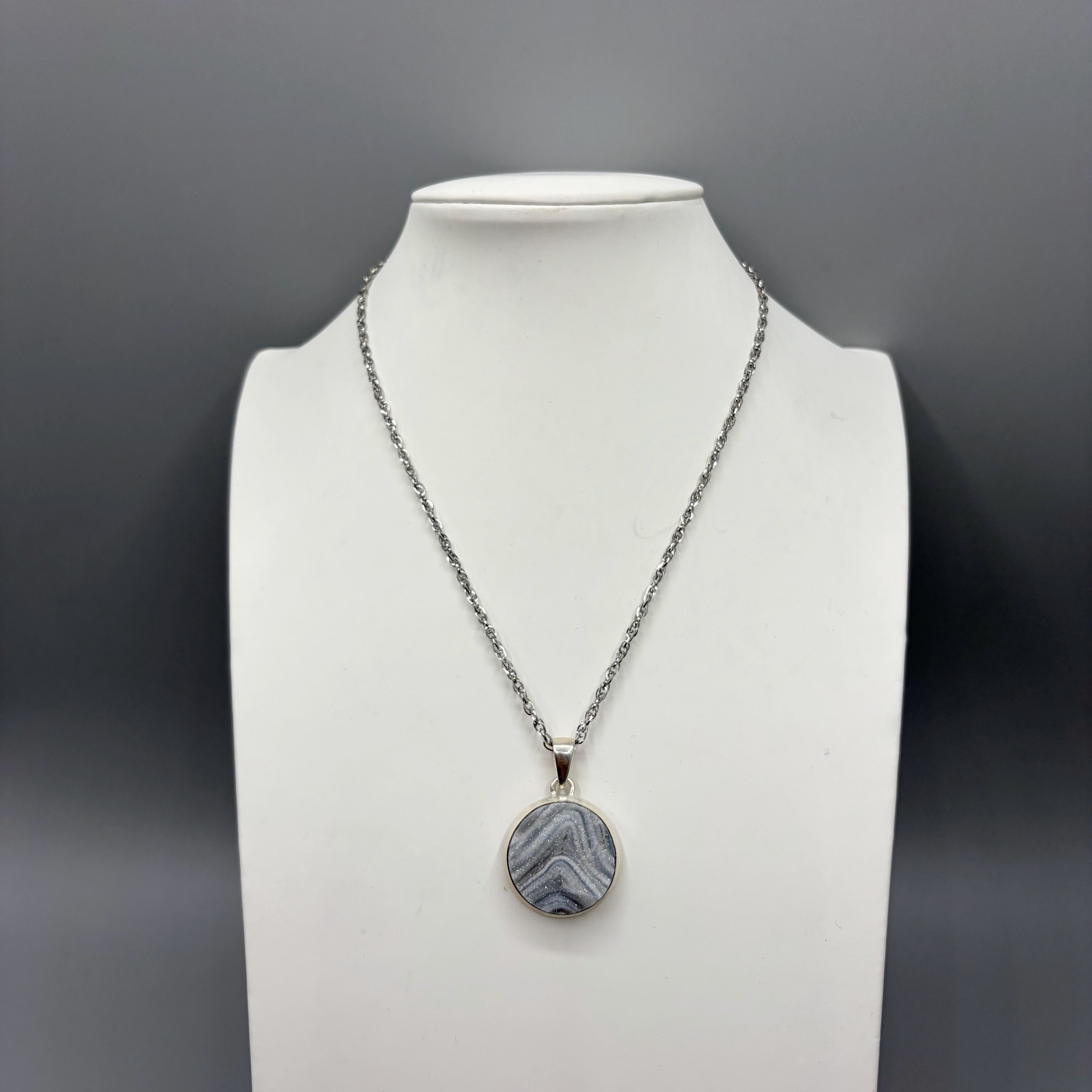 Ciondolo Desert Druzy Argento 925 - Tondo