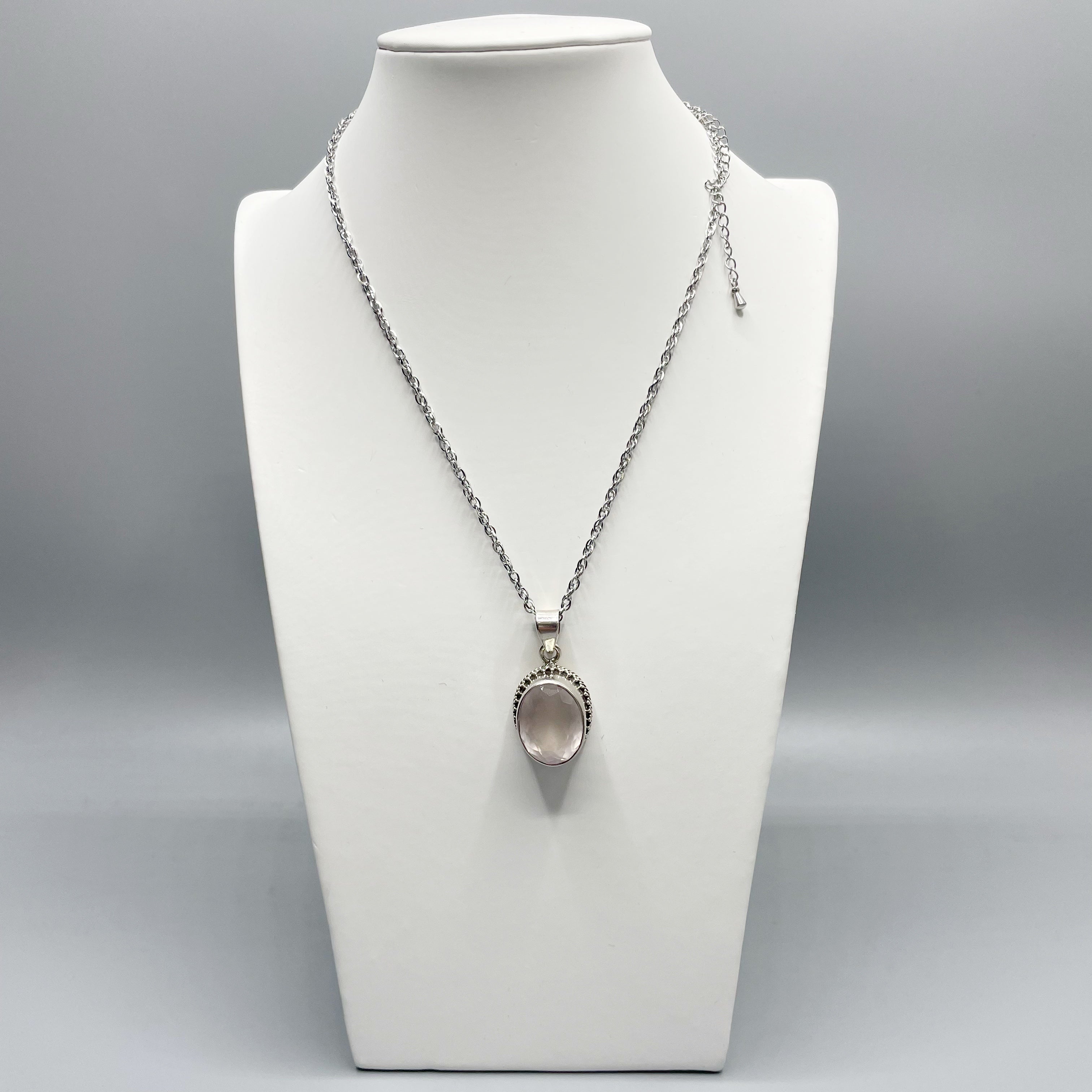 Ciondolo Quarzo Rosa - Argento 925