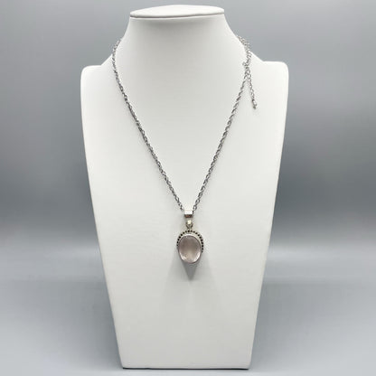 Ciondolo Quarzo Rosa - Argento 925
