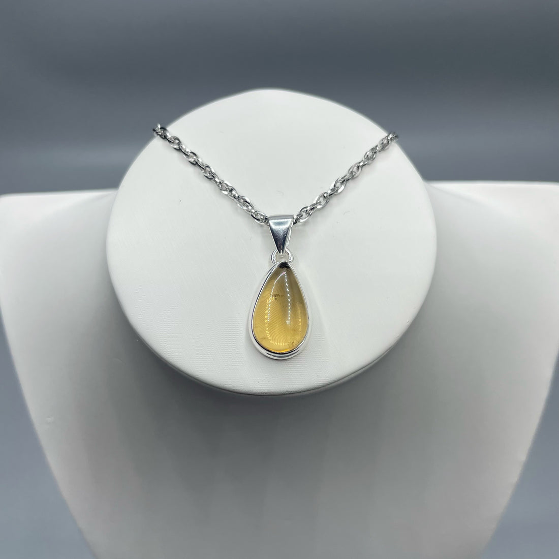 Ciondolo Quarzo Citrino Naturale - Argento 925