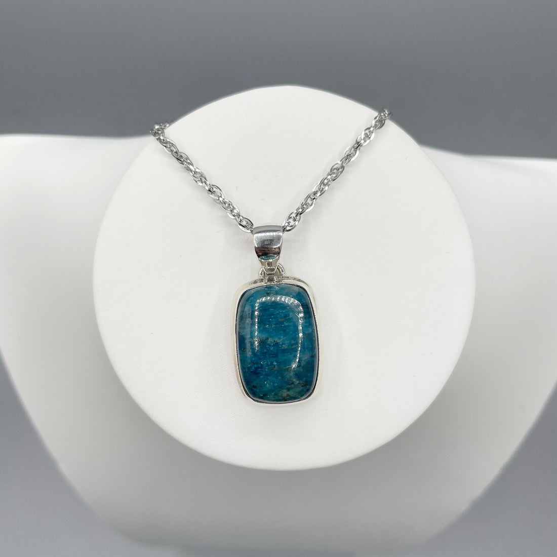Ciondolo Apatite Argento 925 - Rettangolare