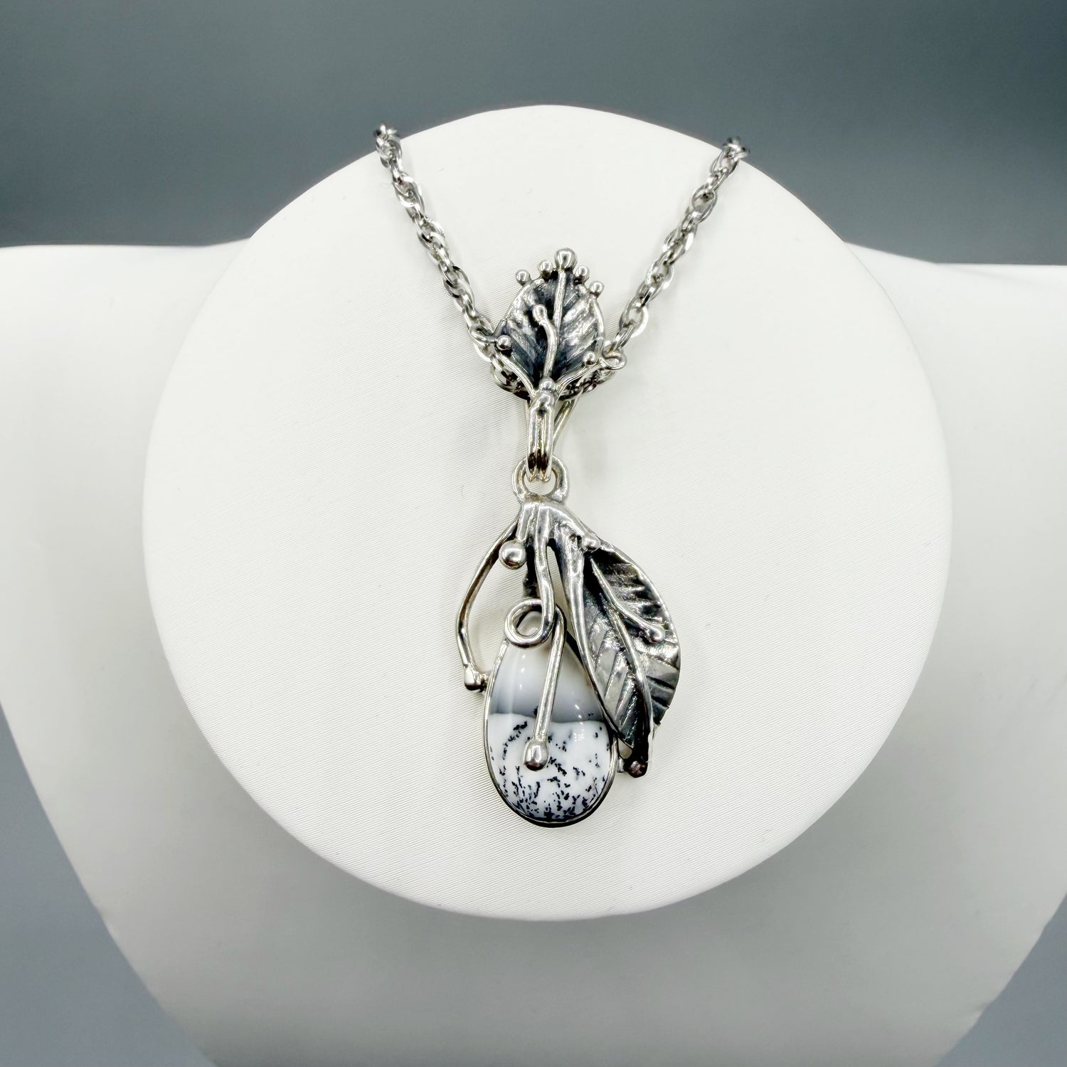 Ciondolo Opale Dendritico e Argento 925