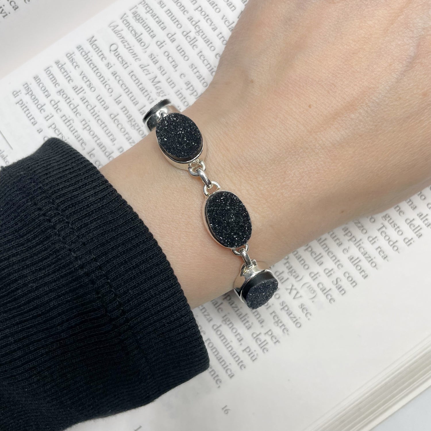 Bracciale Drusa di Onice e Argento 925