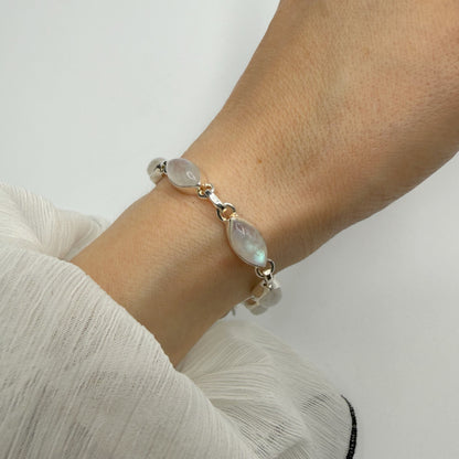 Bracciale Labradorite Bianca e Argento 925