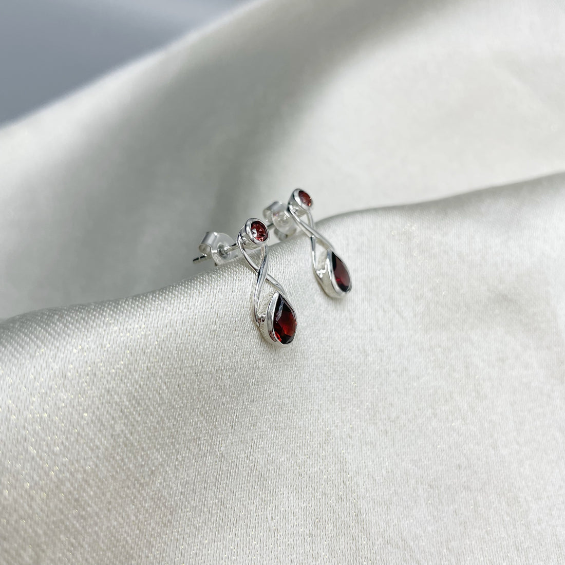 Orecchini Double Granato - Argento 925