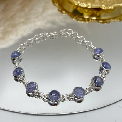 Bracciale Tanzanite e Argento 925 - Tondo