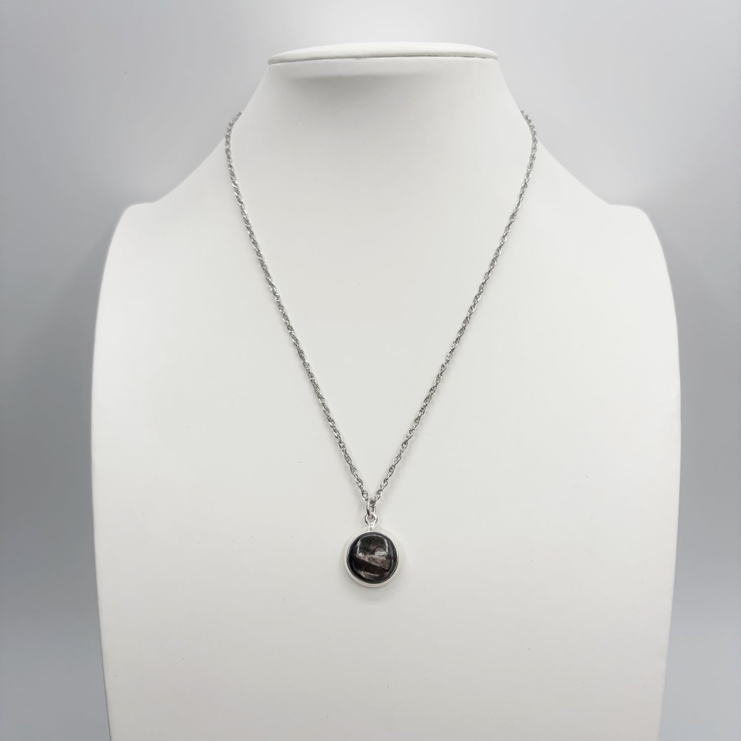 Ciondolo Iperstene Argento 925 - Tondo piccolo