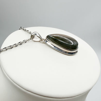 Ciondolo Labradorite Viola - Argento 925 - a goccia