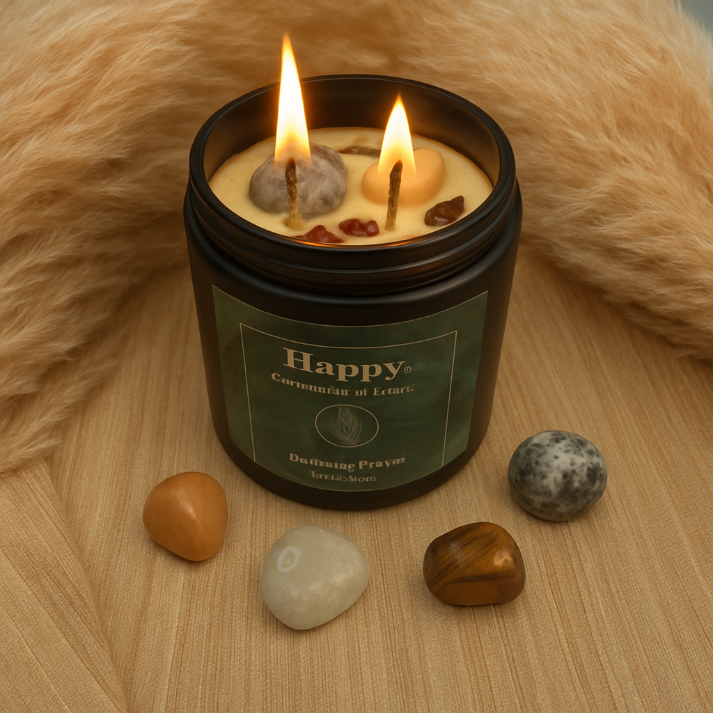 Candela HAPPY - cristalli e aroma per la felicità