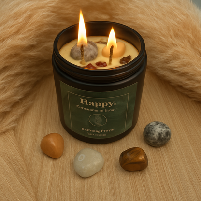 Candela HAPPY - cristalli e aroma per la felicità