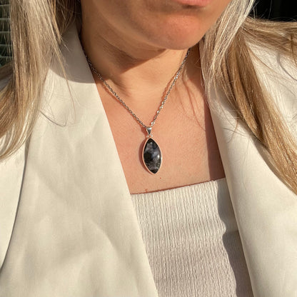 Ciondolo Merlinite a Goccia - Argento 925