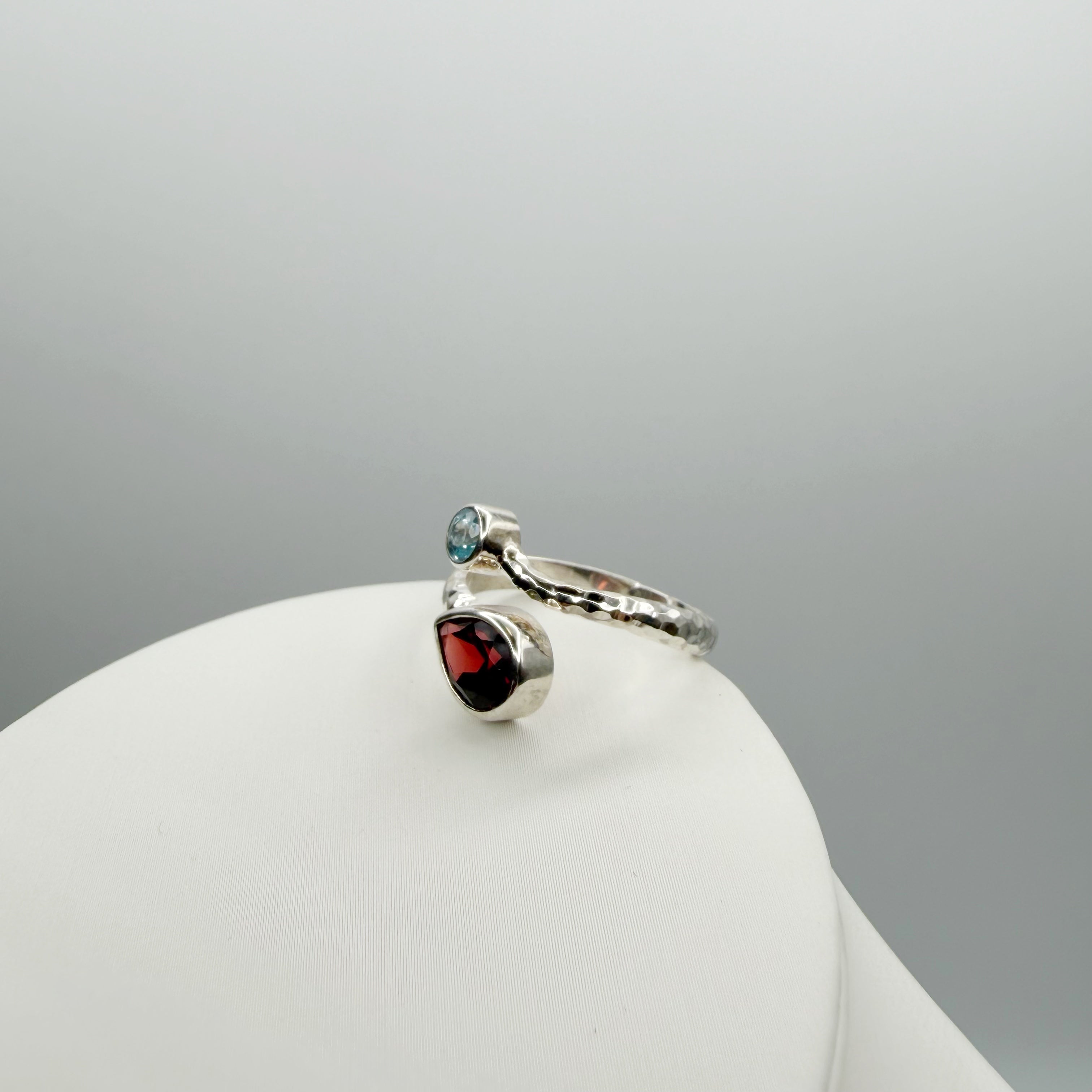 Anello Topazio e Granato - Argento 925