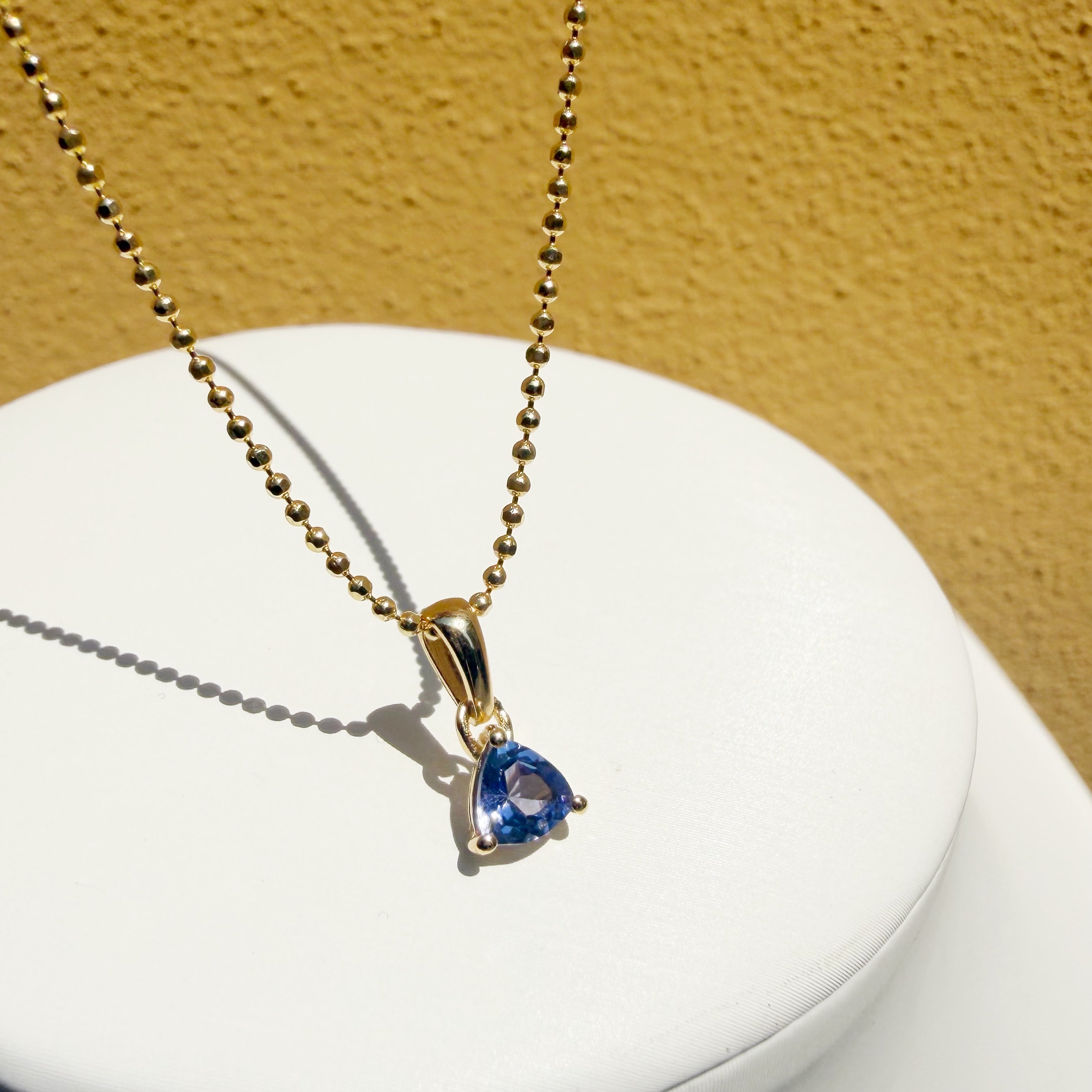 Ciondolo Punto Luce Tanzanite - Argento 925 placcato Oro